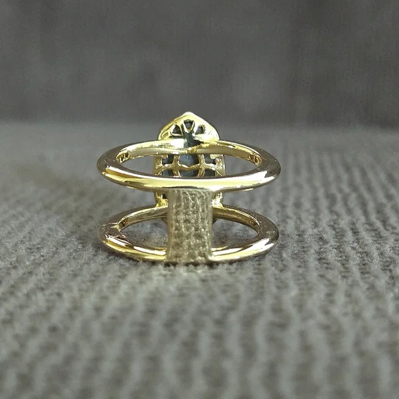 ✨️HP✨️ Kendra Scott "Elyse" Double✌️ Band Platinum Drusy Ring💍 - Picture 13 of 16